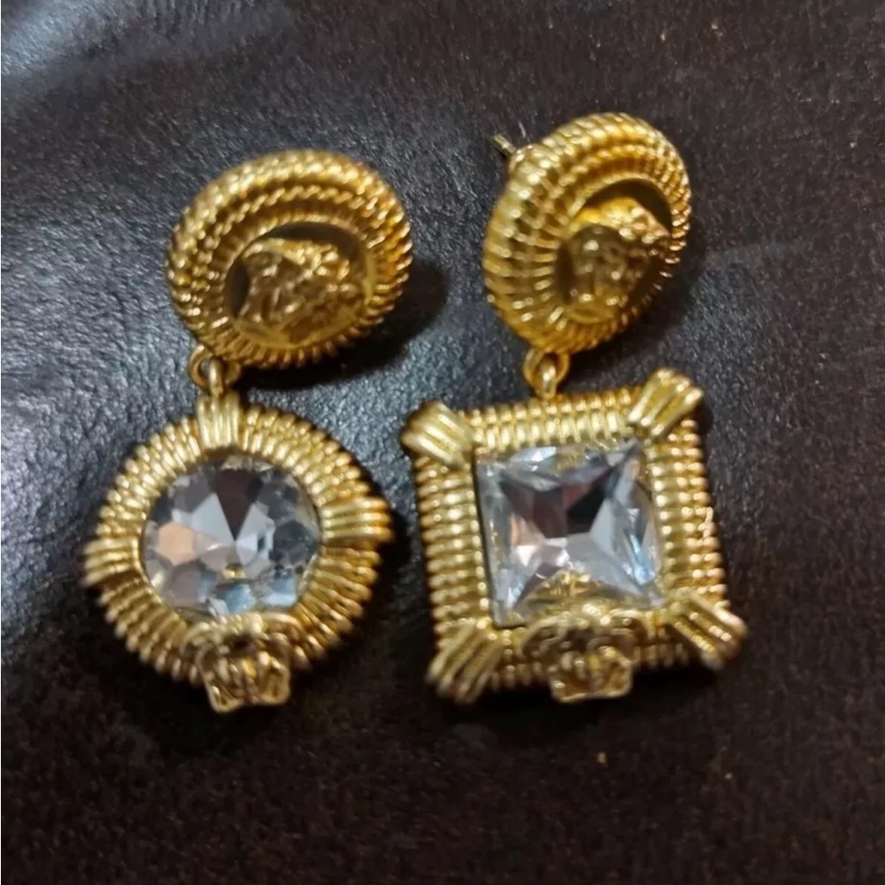 Versace Gold and Silver Earrings